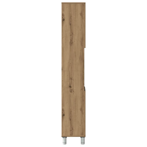 Handgefertigter Eichen-Badezimmerschrank Staji 30x30x179cm (Holz)