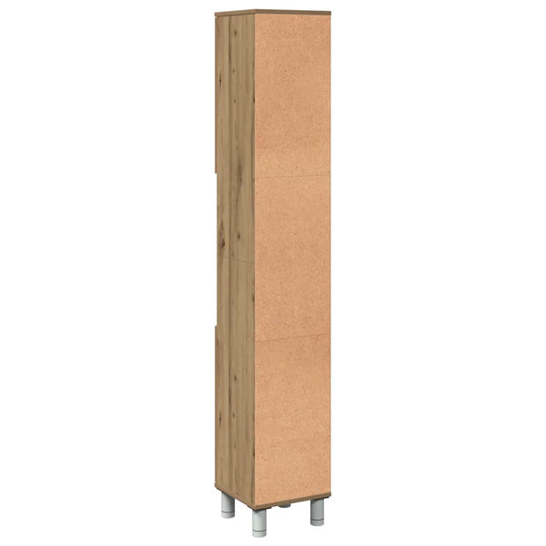 Handgefertigter Eichen-Badezimmerschrank Staji 30x30x179cm (Holz)