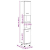 Handgefertigter Eichen-Badezimmerschrank Staji 30x30x179cm (Holz)