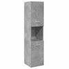 Badezimmerschrank Anghil 30x30x130cm betongrau (Spanplatte)