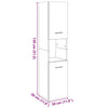 Badezimmerschrank Anghil 30x30x130cm betongrau (Spanplatte)