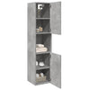 Badezimmerschrank Anghil 30x30x130cm betongrau (Spanplatte)