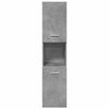 Badezimmerschrank Anghil 30x30x130cm betongrau (Spanplatte)