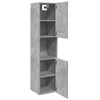 Badezimmerschrank Anghil 30x30x130cm betongrau (Spanplatte)