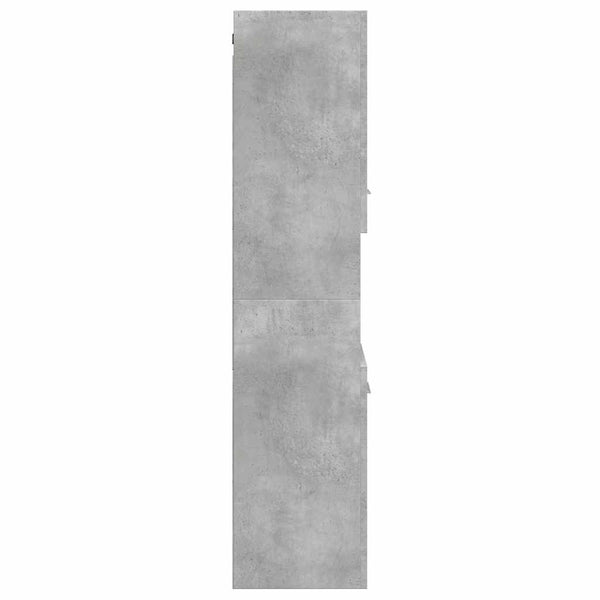 Badezimmerschrank Anghil 30x30x130cm betongrau (Spanplatte)