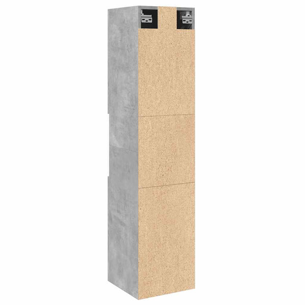 Badezimmerschrank Anghil 30x30x130cm betongrau (Spanplatte)