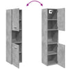Badezimmerschrank Anghil 30x30x130cm betongrau (Spanplatte)