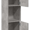 Badezimmerschrank Anghil 30x30x130cm betongrau (Spanplatte)