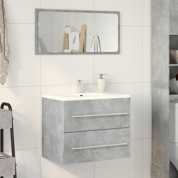 Waschtischunterschrank Betongrau Sydnee 60x38,5x48cm (Spanplatte)