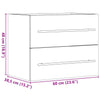 Waschtischunterschrank Betongrau Sydnee 60x38,5x48cm (Spanplatte)