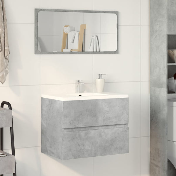 Betongrauer Badezimmerschrank Portaru 60x38,5x45cm (Holz)
