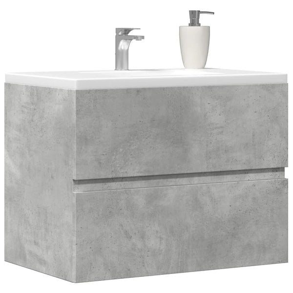 Betongrauer Badezimmerschrank Portaru 60x38,5x45cm (Holz)