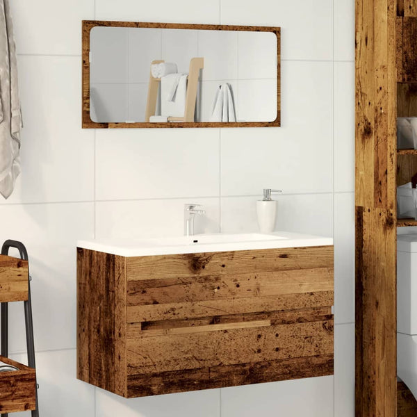 Badezimmer-Wandschrank Altholz 80x38,5x45 cm Holzwerkstoff