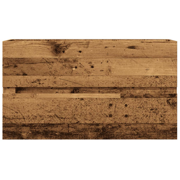 Badezimmer-Wandschrank Altholz 80x38,5x45 cm Holzwerkstoff