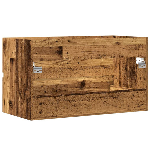 Badezimmer-Wandschrank Altholz 80x38,5x45 cm Holzwerkstoff