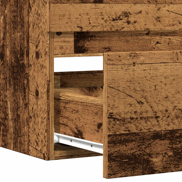 Badezimmer-Wandschrank Altholz 80x38,5x45 cm Holzwerkstoff