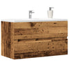 Badezimmer-Wandschrank Altholz 80x38,5x45 cm Holzwerkstoff