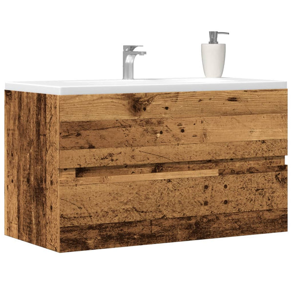 Badezimmer-Wandschrank Altholz 80x38,5x45 cm Holzwerkstoff