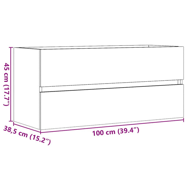 Artesaani Tammi Waschtischunterschrank Portaru 100x38,5x45cm (Holz)