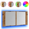 Vintage Holz LED Spiegelschrank Delicia 90x12x45cm (Holz)