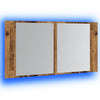 Vintage Holz LED Spiegelschrank Delicia 90x12x45cm (Holz)