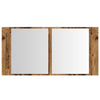 Vintage Holz LED Spiegelschrank Delicia 90x12x45cm (Holz)