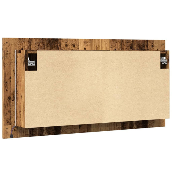 Vintage Holz LED Spiegelschrank Delicia 90x12x45cm (Holz)