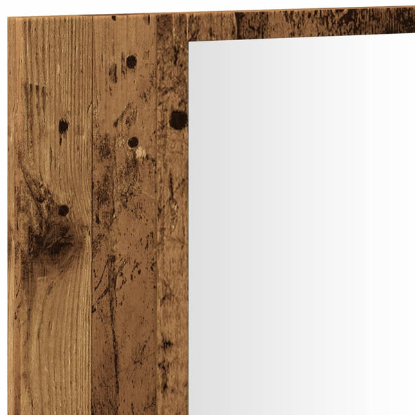 Vintage Holz LED Spiegelschrank Delicia 90x12x45cm (Holz)