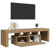 Handwerklicher TV-Schrank aus Eiche mit LED-Beleuchtung Grozdana 140x36,5x40cm
