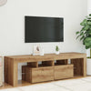 Handwerklicher TV-Schrank aus Eiche mit LED-Beleuchtung Grozdana 140x36,5x40cm