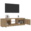 Handgefertigter Eichen-TV-Schrank mit LED-Beleuchtung Dondos 120x30x36cm