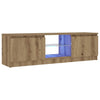 Handgefertigter Eichen-TV-Schrank mit LED-Beleuchtung Dondos 120x30x36cm