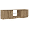 Handgefertigter Eichen-TV-Schrank mit LED-Beleuchtung Dondos 120x30x36cm