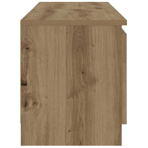 Handgefertigter Eichen-TV-Schrank mit LED-Beleuchtung Dondos 120x30x36cm