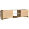 Handgefertigter Eichen-TV-Schrank mit LED-Beleuchtung Dondos 120x30x36cm