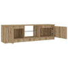 Handgefertigter Eichen-TV-Schrank mit LED-Beleuchtung Dondos 120x30x36cm