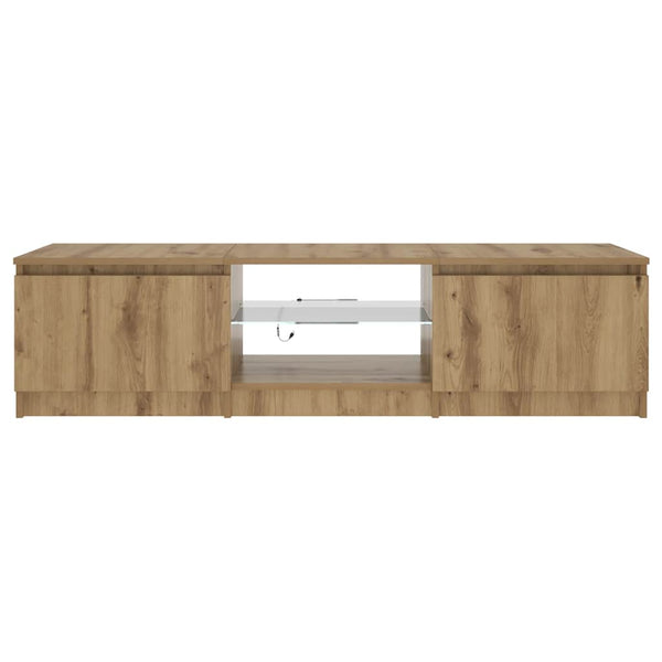 TV-Schrank mit LED-Beleuchtung Dondos (handwerkliche Eiche)