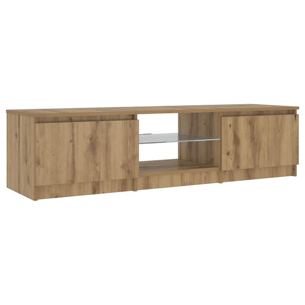 TV-Schrank mit LED-Beleuchtung Dondos (handwerkliche Eiche)