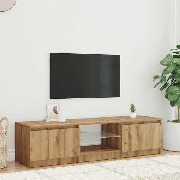 TV-Schrank mit LED-Beleuchtung Dondos (handwerkliche Eiche)