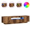 Altes Holz-TV-Schrank mit LED-Beleuchtung Filantropia 160x35x40cm (Holzwerkstoff)