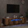 Altes Holz-TV-Schrank mit LED-Beleuchtung Filantropia 160x35x40cm (Holzwerkstoff)