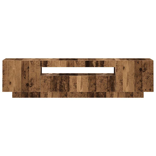 Altes Holz-TV-Schrank mit LED-Beleuchtung Filantropia 160x35x40cm (Holzwerkstoff)