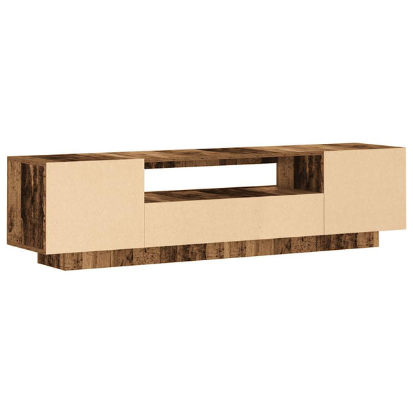 Altes Holz-TV-Schrank mit LED-Beleuchtung Filantropia 160x35x40cm (Holzwerkstoff)