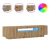 TV-Schrank aus Eiche Massivholz mit LED-Beleuchtung Filantropia 160x35x40cm