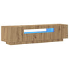TV-Schrank aus Eiche Massivholz mit LED-Beleuchtung Filantropia 160x35x40cm