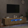 TV-Schrank aus Eiche Massivholz mit LED-Beleuchtung Filantropia 160x35x40cm
