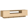 TV-Schrank aus Eiche Massivholz mit LED-Beleuchtung Filantropia 160x35x40cm