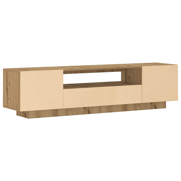 TV-Schrank aus Eiche Massivholz mit LED-Beleuchtung Filantropia 160x35x40cm