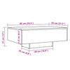 Alter Couchtisch Carlene 85x55x31cm (Spanplatte)