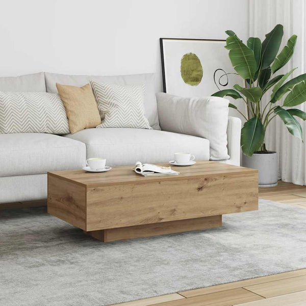 Handgefertigter Couchtisch Hordei aus Eiche 100x49,5x31cm (Holz)